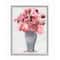 Stupell Industries Elegant Pink Peony Floral Bouquet in Vase Gray Framed Wall Art